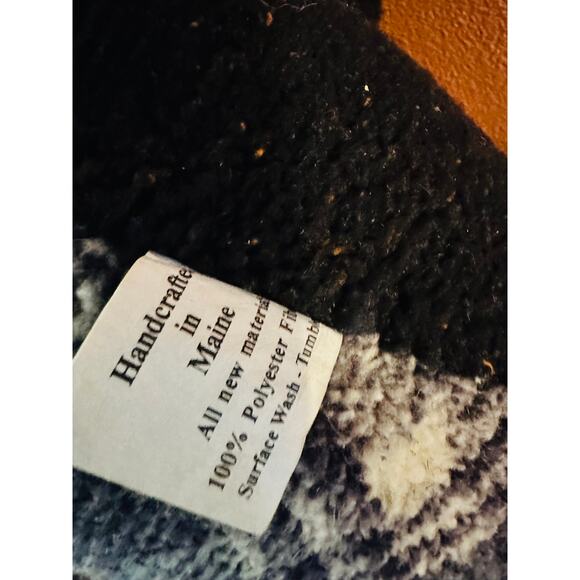 Vintage Plush Maine Patchwork Co Moose Blue/Purple Sits a 15" Tall - Picture 2 of 7